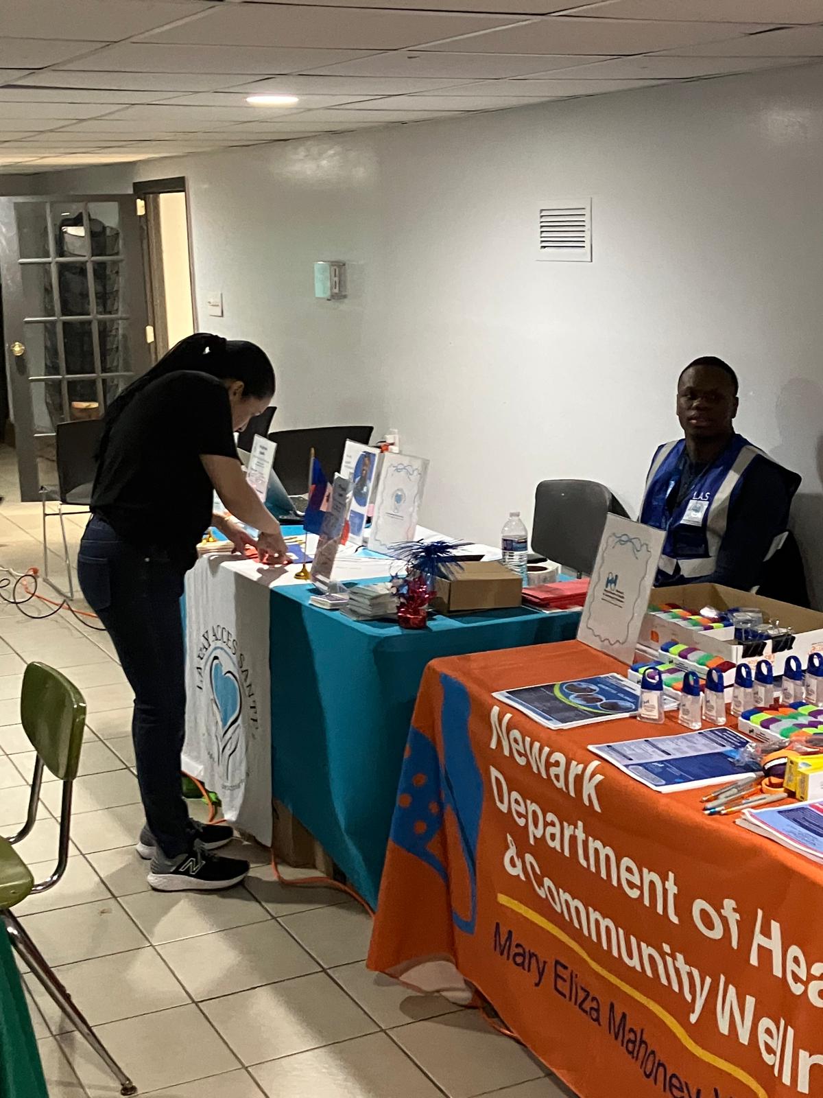 LAS and Newark Department of Health representatives welcoming attendees